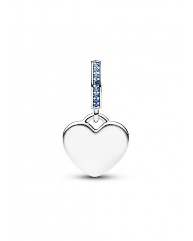Charm Pandora Colgante Corazón Grabable Azul 793926C03 - foto 2
