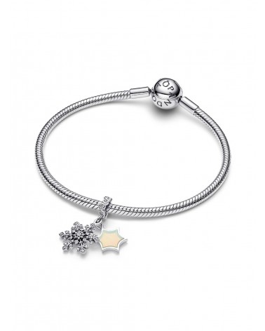 Charm Pandora Colgante Doble Copo de Nieve Opalescente 794142C01 - foto 2