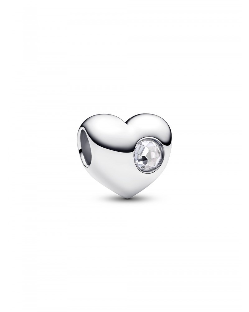 Charm Pandora Grabable Corazón Gema Transparente 794161C04
