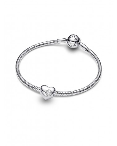 Charm Pandora Grabable Corazón Gema Transparente 794161C04 - foto 3