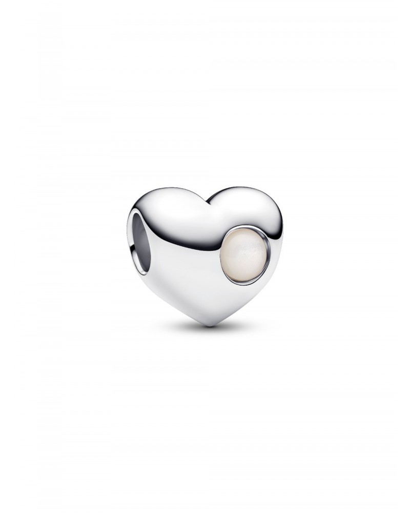 Charm Pandora Grabable Corazón Gema Blanca 794161C06