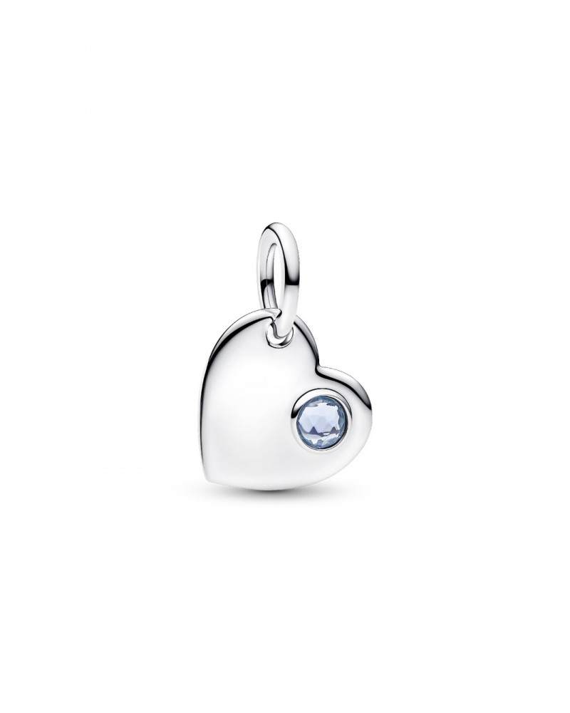 Charm Pandora Colgante Grabable Gema Azul Agua 794295C03