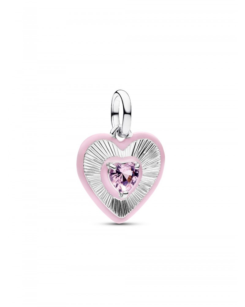 Charm Pandora Medallón Corazón Radiante Rosa 794409C01