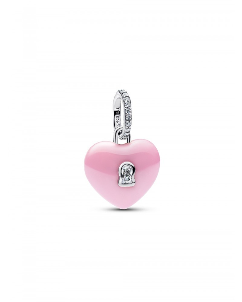 Charm Pandora Colgante Candado Corazón Cerámica Rosa 794424C01