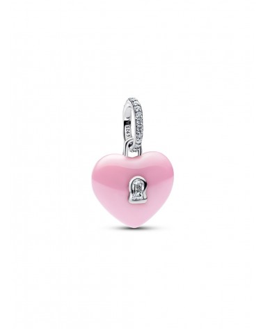 Charm Pandora Colgante Candado Corazón Cerámica Rosa 794424C01