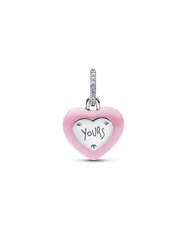 Charm Pandora Colgante Candado Corazón Cerámica Rosa 794424C01 - foto 3
