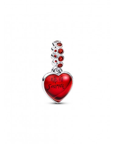 Charm Pandora Colgante Doble Corazón Cristal de Murano Rojo 794429C01