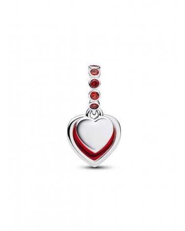 Charm Pandora Colgante Doble Corazón Cristal de Murano Rojo 794429C01 - foto 2