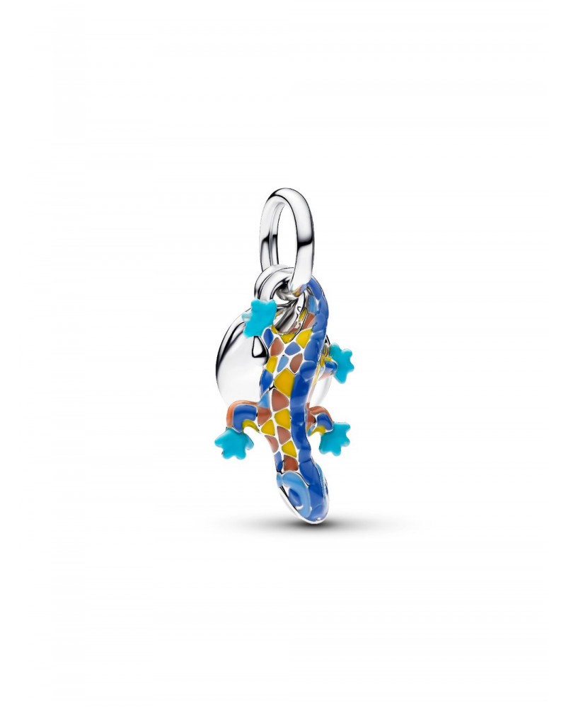 Charm Pandora Colgante Doble Salamandra y Etiqueta Redonda Grabable 794916C01
