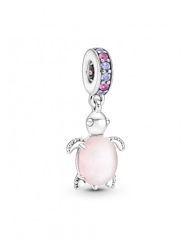 Charm Pandora Colgante Tortuga Marina de Cristal de Murano Rosa 798939C02