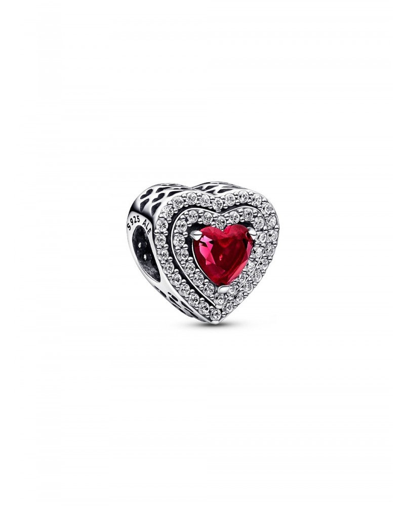 Charm Pandora Corazón Nivelado Rojo Brillante 799218C02