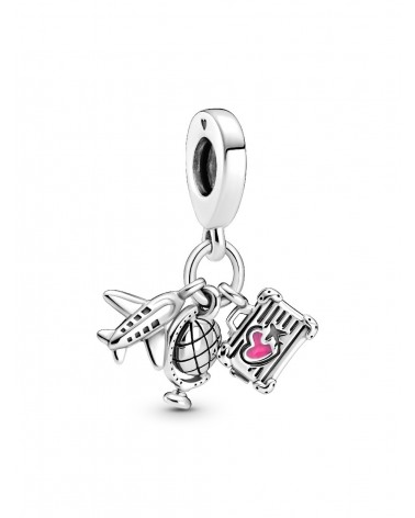 Charm Pandora Colgante Avión, Globo Terráqueo y Maleta 799435C01