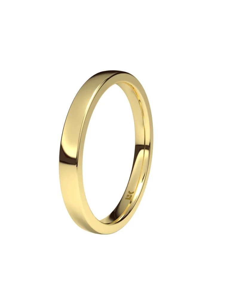 Alianza de boda oro amarillo 18k 2,5 mm media caña