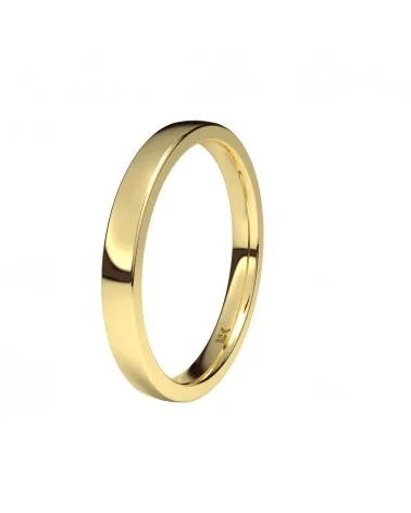 Alianza de boda oro amarillo 18k 2,5 mm media caña