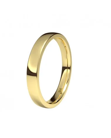 Alianza de boda oro amarillo 18k 3,5 mm media caña