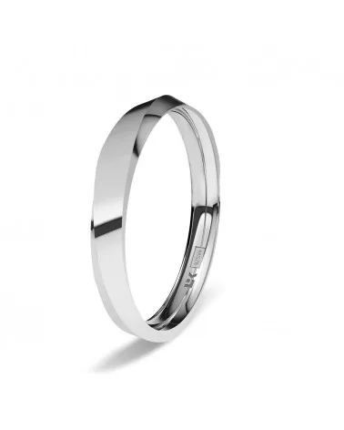 Alianza de boda plata 925 3 mm ondulada