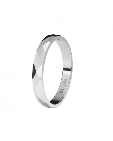 Alianza de boda plata 925 2,5 mm facetada