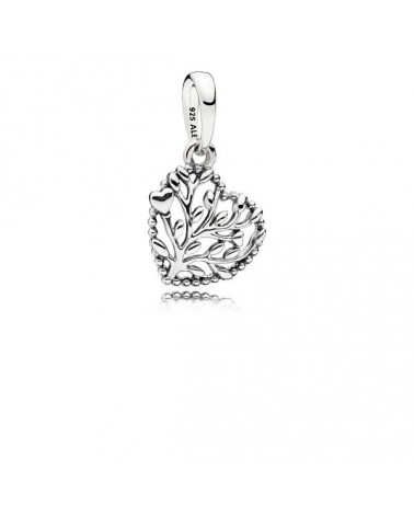 Charm Pandora corazón con árbol de la vida en plata 797140