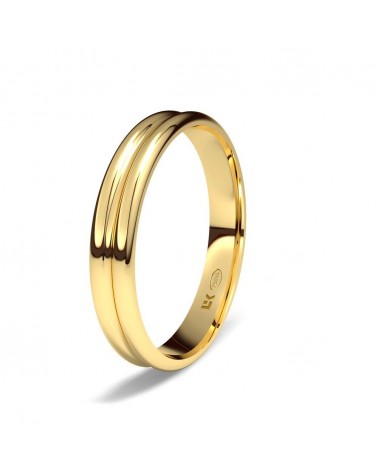 Alianza de boda oro amarillo 18k 3,5 mm gallonada