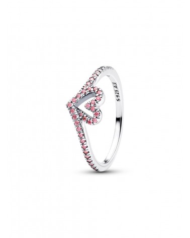 Anillo Pandora Corazón Rosa Deseo Clásico Brillante 199302C02