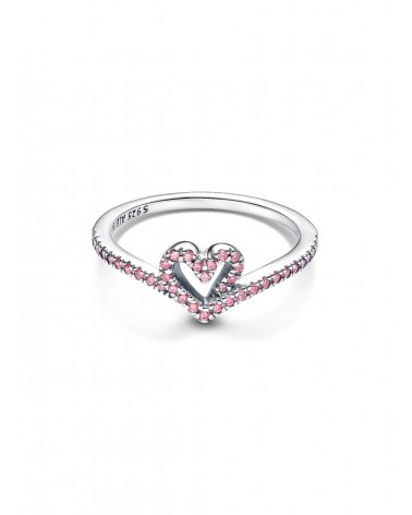 Anillo Pandora Corazón Rosa Deseo Clásico Brillante 199302C02 - foto 2