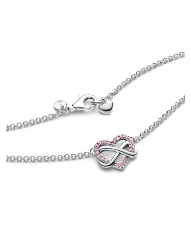 Collar Pandora Corazón Infinito Rosa Brillante 392666C02 - foto 3
