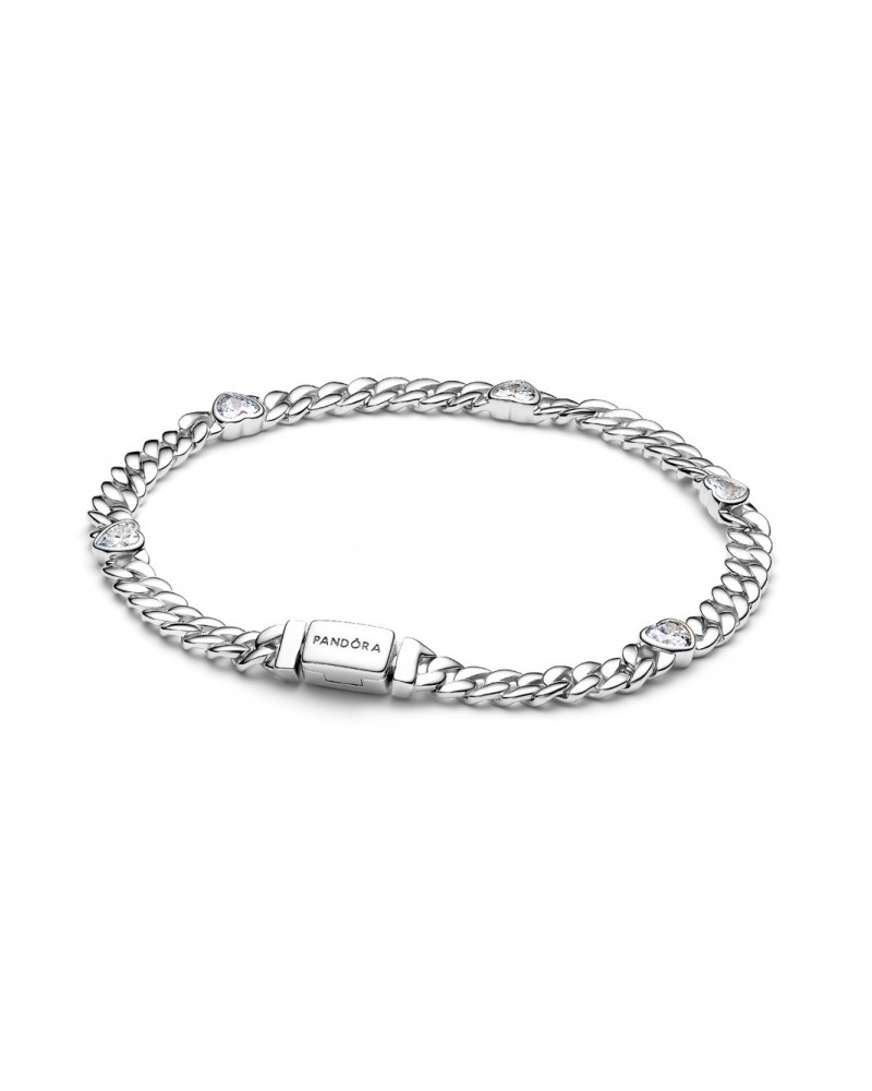 Pulsera Pandora de Cadena Cubana Corazón 594226C01
