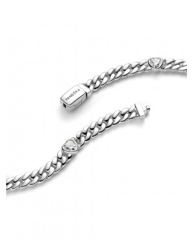 Pulsera Pandora de Cadena Cubana Corazón 594226C01 - foto 2