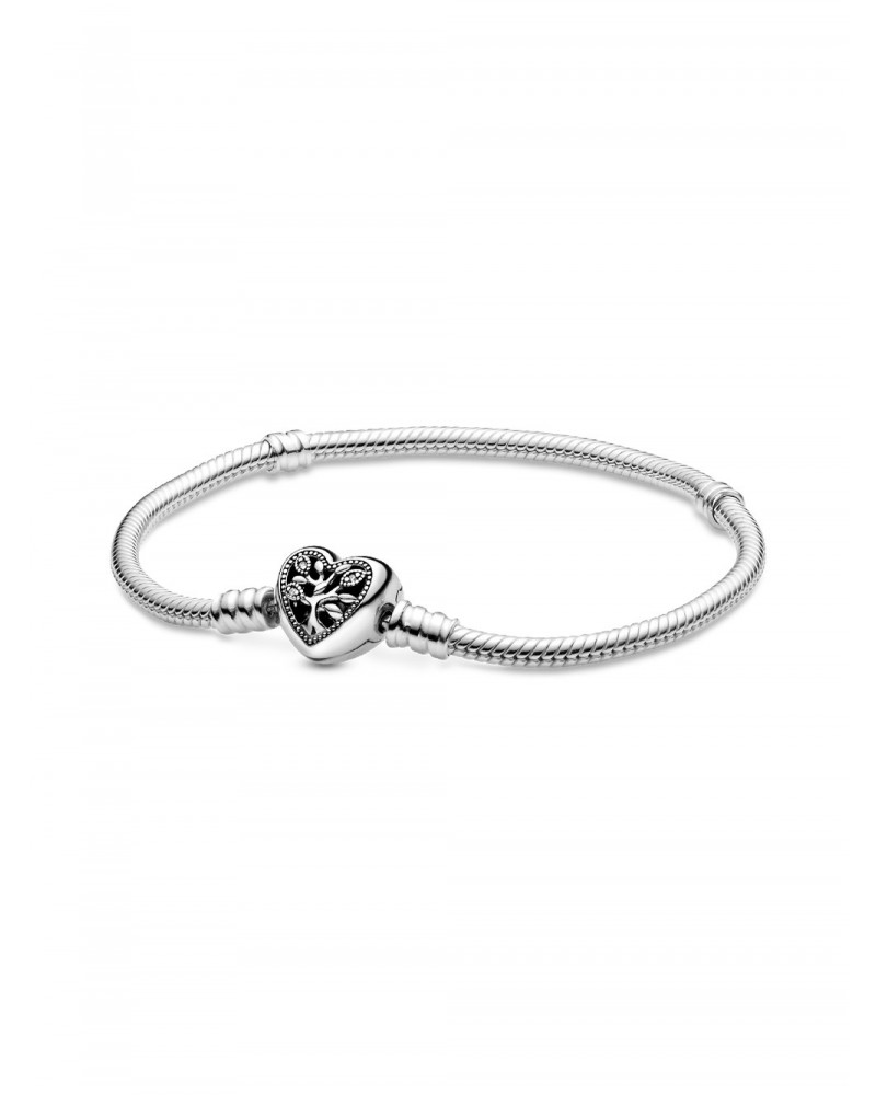 Pulsera Pandora de Cadena de Serpiente Cierre de Corazón Árbol Genealógico 598827C01