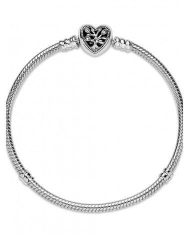 Pulsera Pandora de Cadena de Serpiente Cierre de Corazón Árbol Genealógico 598827C01 - foto 3