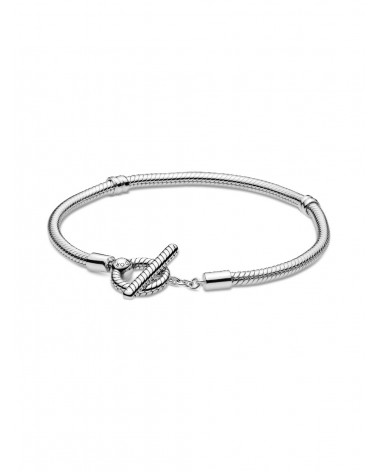 Pulsera Pandora Diseño Cadena de Serpiente Plata con Cierre en forma de T 599082C00