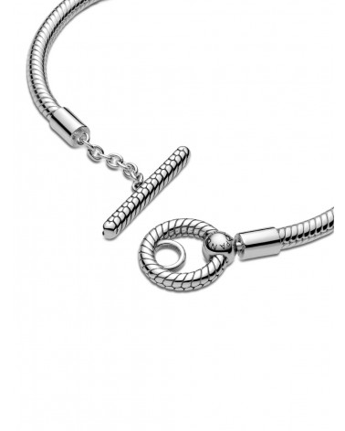 Pulsera Pandora Diseño Cadena de Serpiente Plata con Cierre en forma de T 599082C00 - foto 2