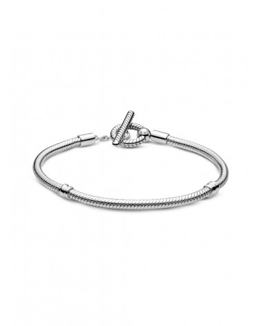 Pulsera Pandora Diseño Cadena de Serpiente Plata con Cierre en forma de T 599082C00 - foto 3