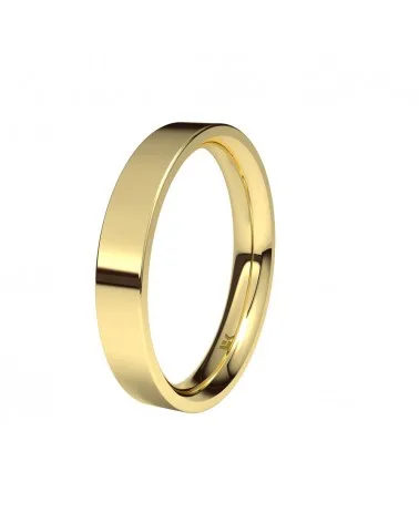 Alianza de boda oro amarillo 18k 3,5 mm plana confort