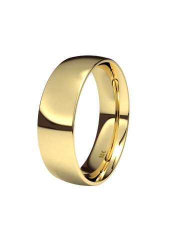 Alianza de boda oro amarillo 18k 6 mm media caña