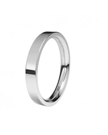 Alianza de boda plata 925 3 mm plana confort
