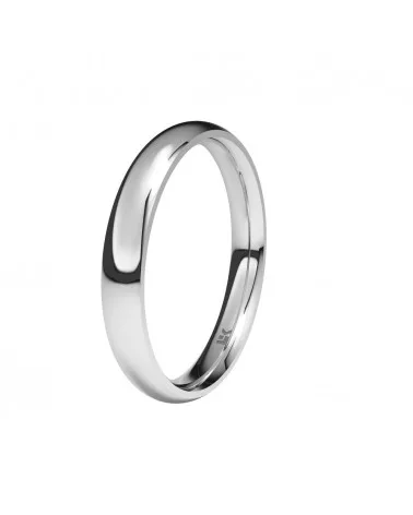 Alianza de boda plata 925 3 mm almendra