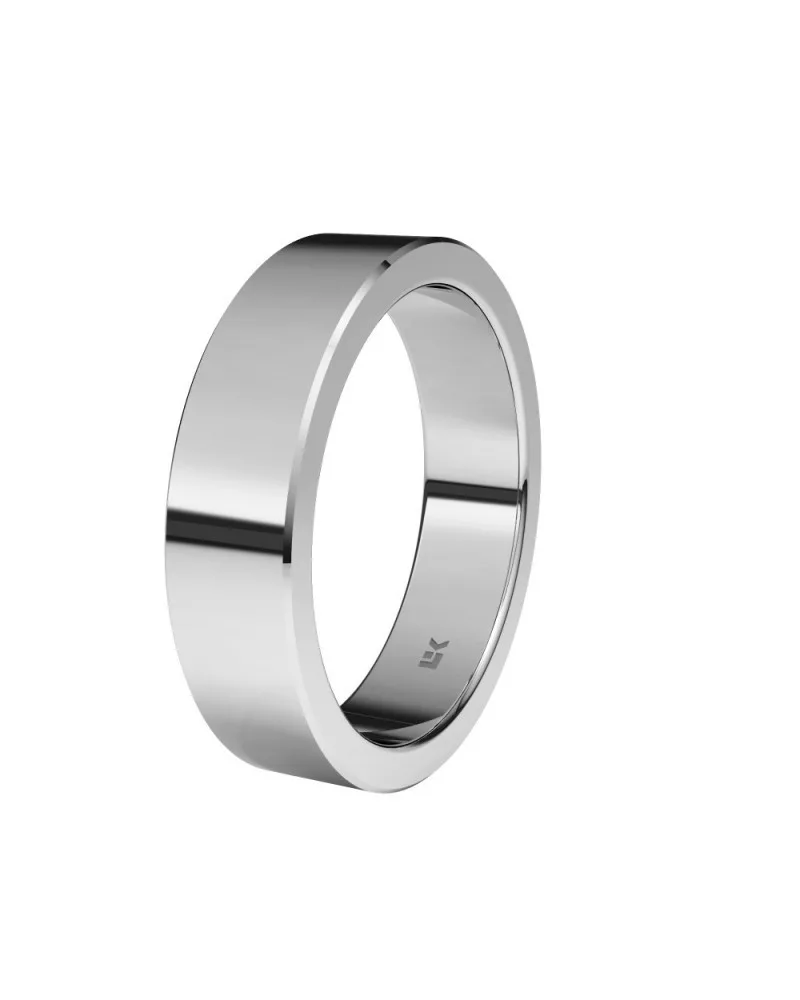 Alianza de boda plata 925 5 mm rectangular