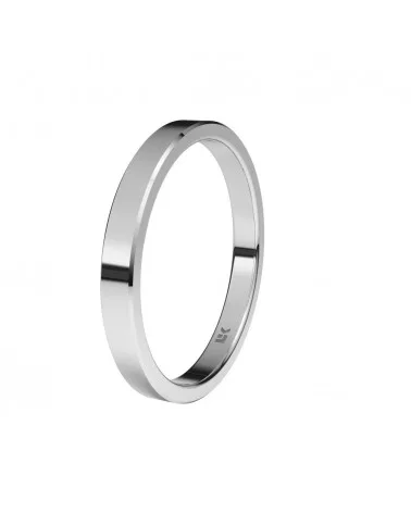 Alianza de boda plata 925 2,5 mm rectangular
