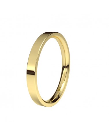 Alianza de boda oro amarillo 9k 2,5 mm plana confort