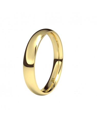 Alianza de boda oro amarillo 9k 3,5 mm almendra