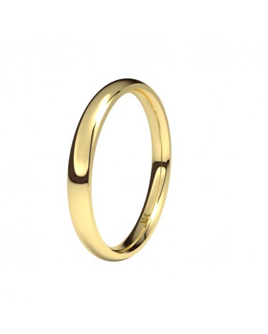 Alianza de boda oro amarillo 9k 2,5 mm almendra
