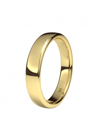 Alianza de boda oro amarillo 9k 4 mm ovalada