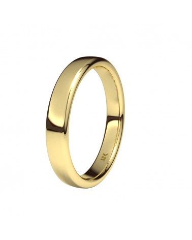 Alianza de boda oro amarillo 9k 3,5 mm ovalada