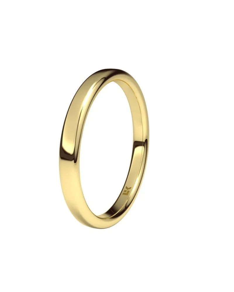 Alianza de boda oro amarillo 9k 2,5 mm ovalada
