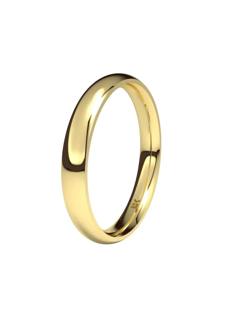Alianza de boda oro amarillo 18k 3 mm almendra