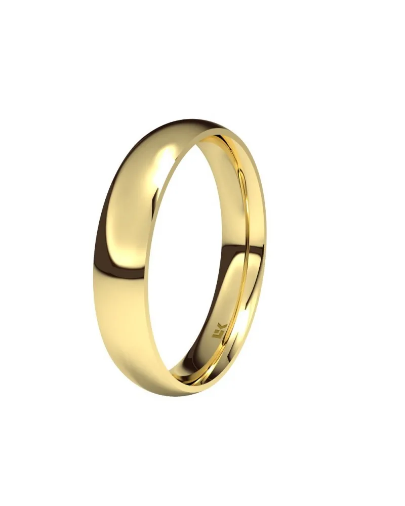 Alianza de boda oro amarillo 18k 4 mm almendra