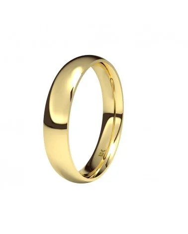 Alianza de boda oro amarillo 18k 4 mm almendra