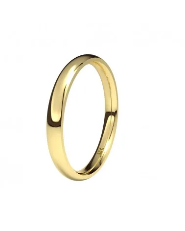 Alianza de boda oro amarillo 18k 2,5 mm almendra