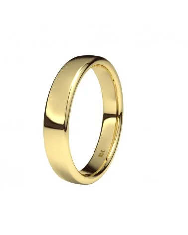 Alianza de boda oro amarillo 18k 4 mm ovalada